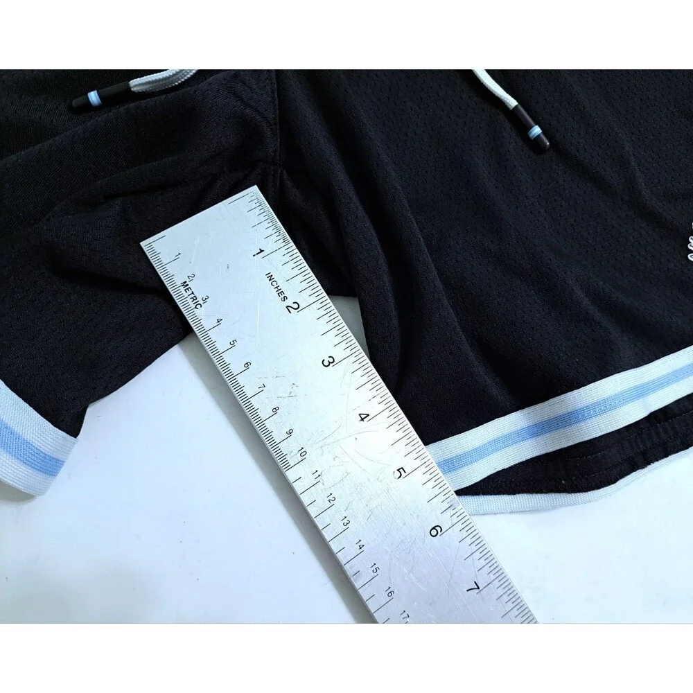 Goat USA Basketball Shorts Men's Large Black Blue Jersey Gym Run Summer